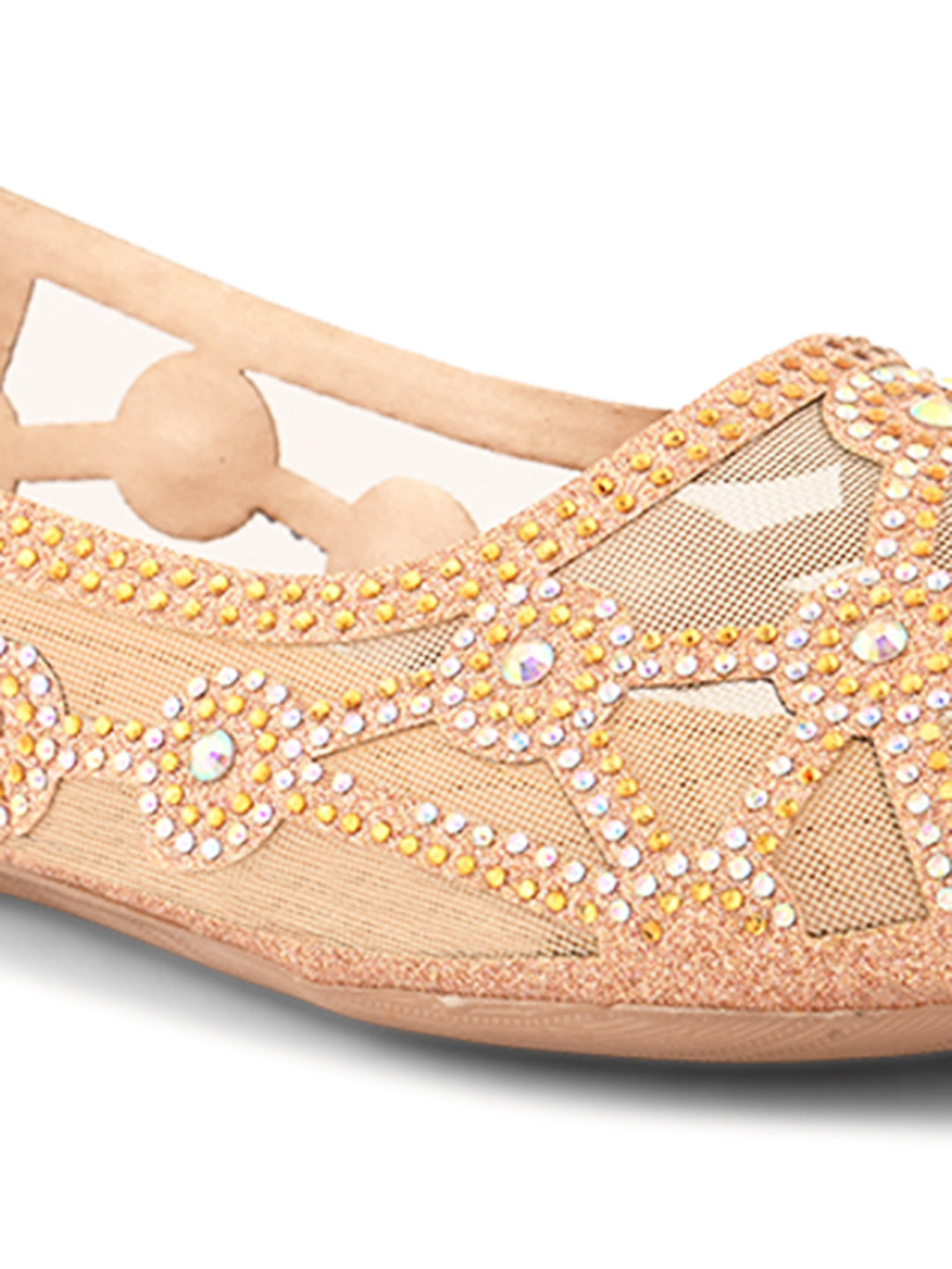 Elegant Rhinestone Embellished Flats