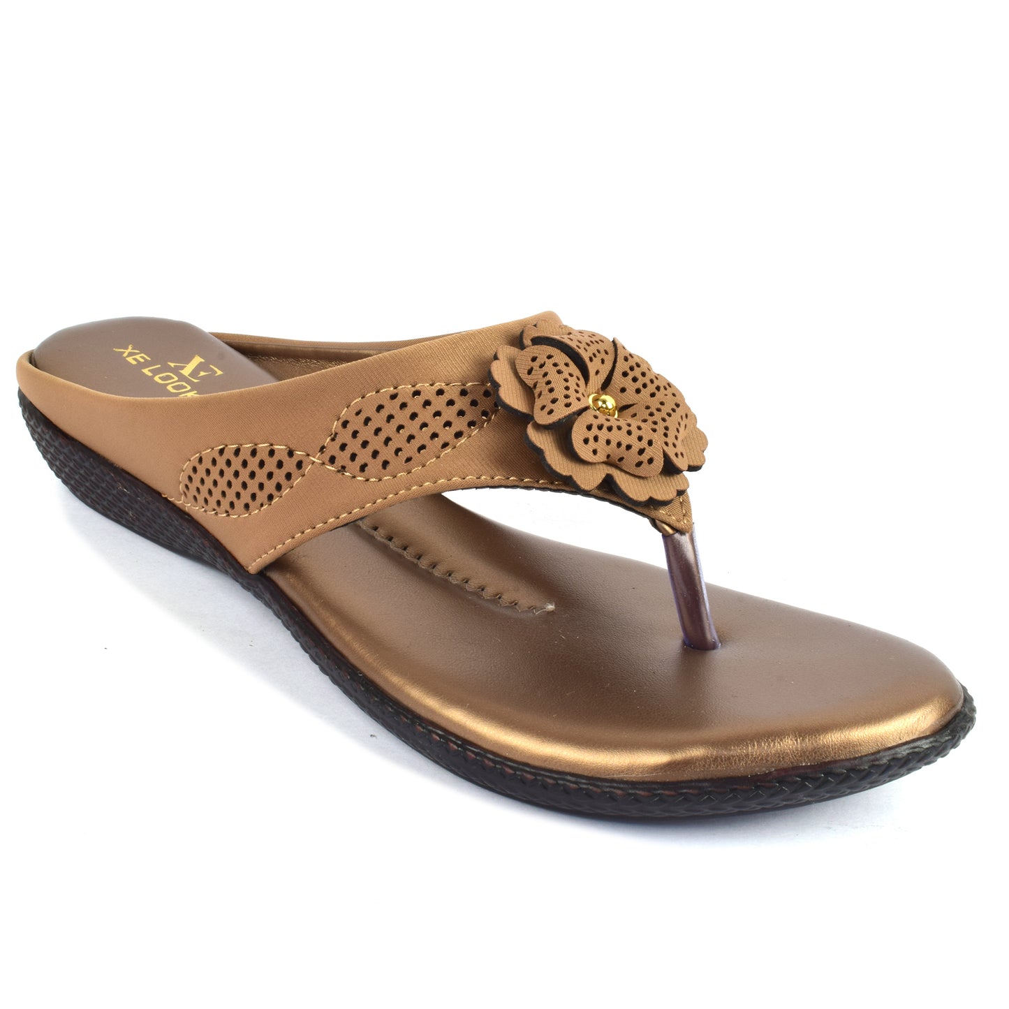 Modern & Graceful Flower Design Comfort Flat Slippers