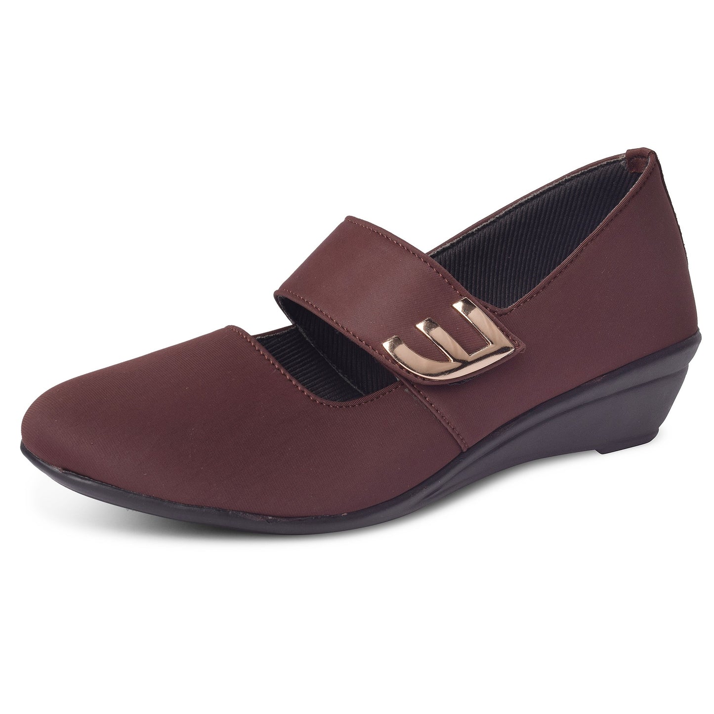 Classic & Timeless Stylish Buckle Wedge Heel Ballerinas