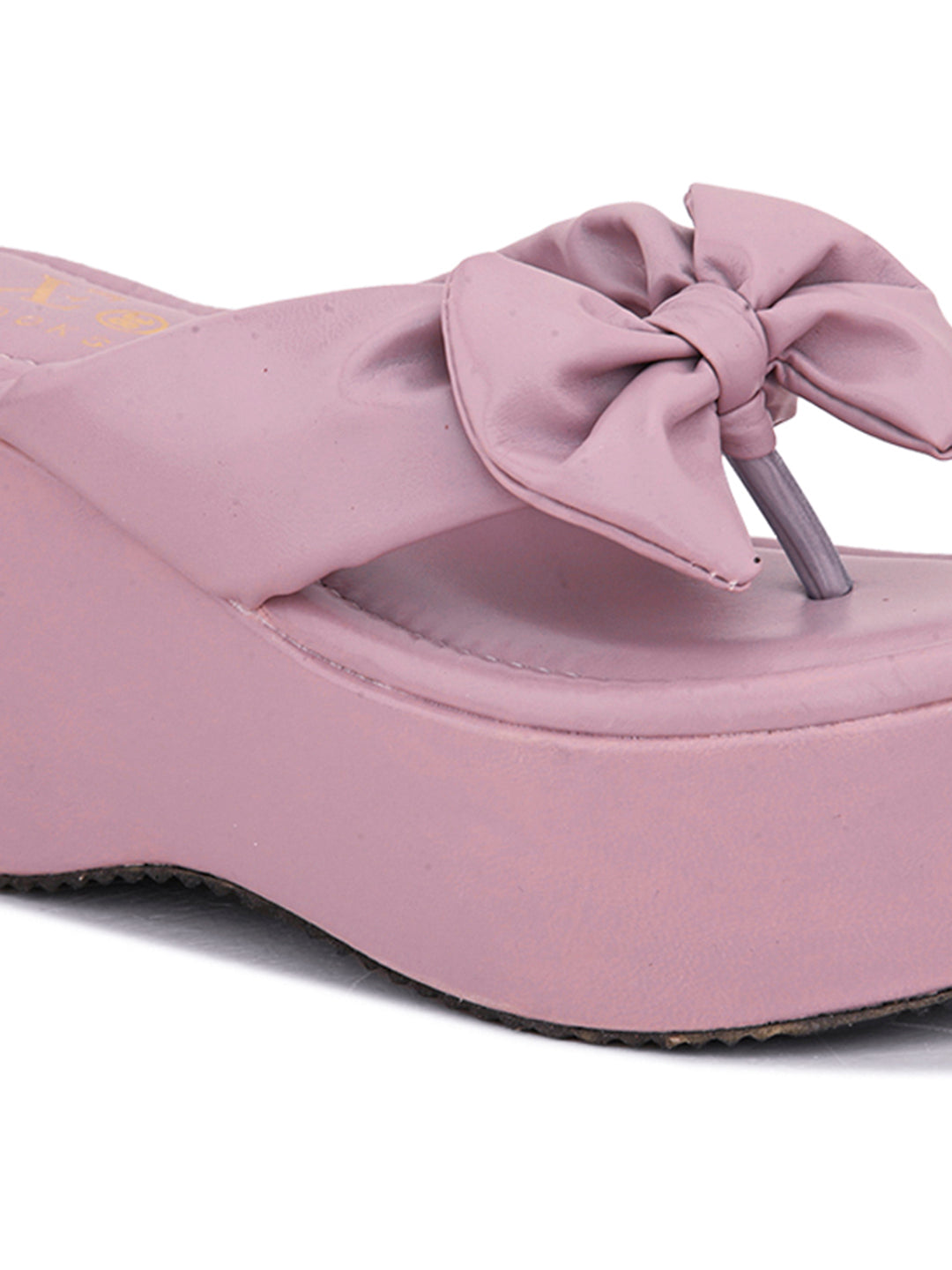 Bow Design with modern cushion platform Slippers