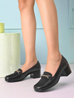 Comfortable Formal Block Heel Loafers