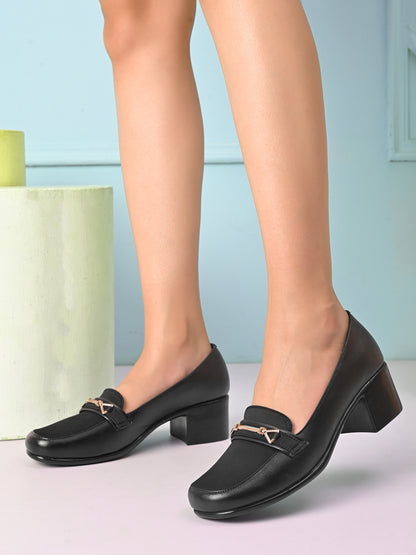 Comfortable Formal Block Heel Loafers