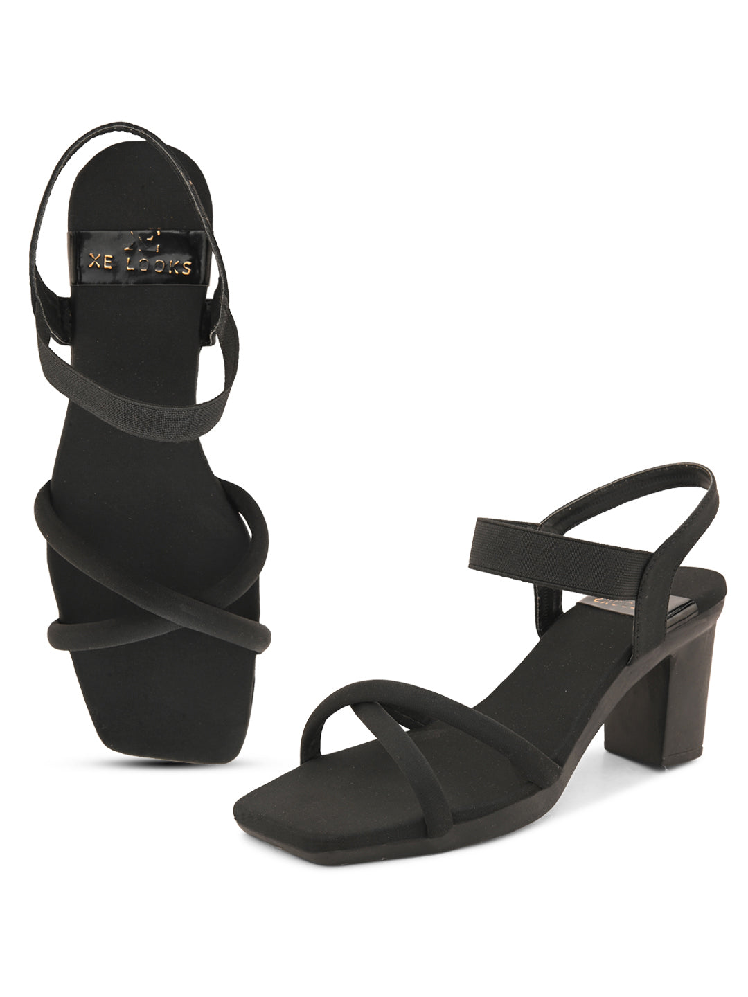 Bold & Attractive Block High Heels Sandals with Ankle strap