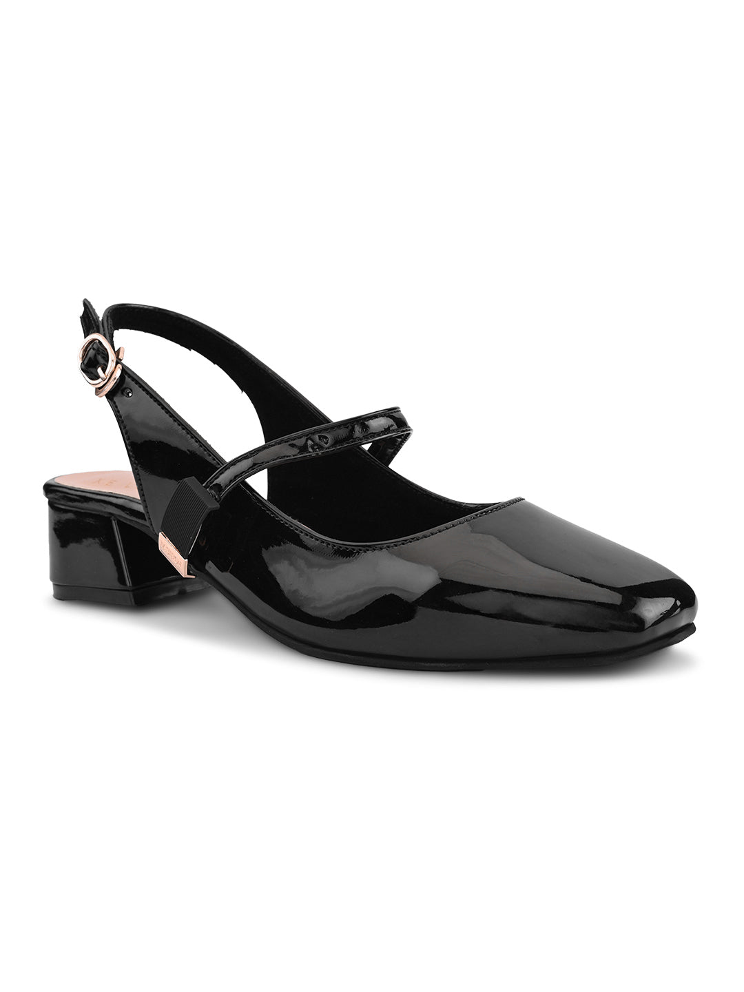 Elegant Slingback Block Heels with Bow Detail