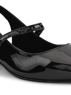 Elegant Slingback Block Heels with Bow Detail