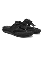 Orthopedic Flat Slippers - Flower Embellishment Flats