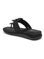 Orthopedic Flat Slippers - Flower Embellishment Flats