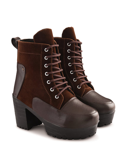 Women’s Lace-Up Platform Ankle Boots