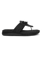 Orthopedic Flat Slippers - Flower Embellishment Flats