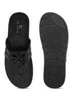 Orthopedic Flat Slippers - Flower Embellishment Flats