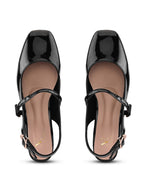 Elegant Slingback Block Heels with Bow Detail