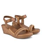 Elegant glitter front strap Wedge Sandal