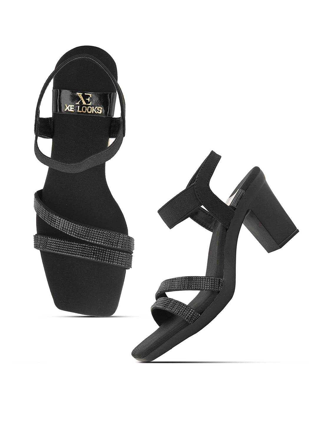 Fancy & Charm Block Heel Sandal With Ankle Straps