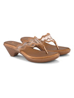 Embellished  Slip-On Sandals Wavy Strap Sandals
