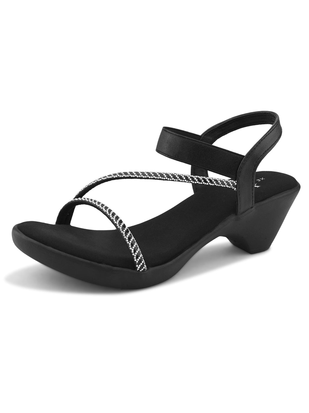 Classic Wedge Sandals Metallic Beaded Crisscross Straps