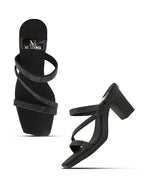 Comfortable , Stylish & Attractive Slip-On Block Heel Sandals