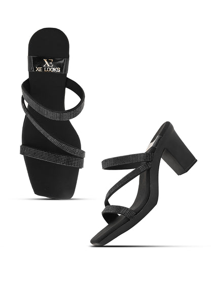 Comfortable , Stylish & Attractive Slip-On Block Heel Sandals