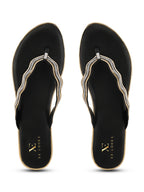 Traditional Slip-On Sandals with Stone-Styled Strap Design