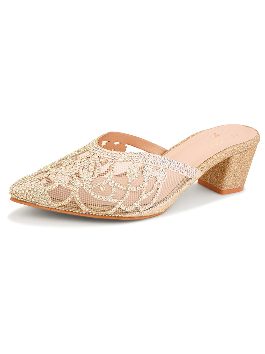 Attractive , Party wear Block Heel Slip-On Mule Sanal
