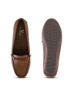 Classic Buckle Accent Comfort Wedge Heel Loafers
