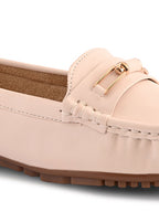 Soft Cushioned Slip-On Loafers with Metal Detail