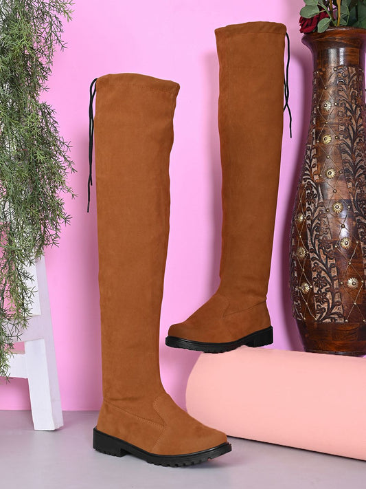 Comfortable Over-The-Knee Flat Long Boots