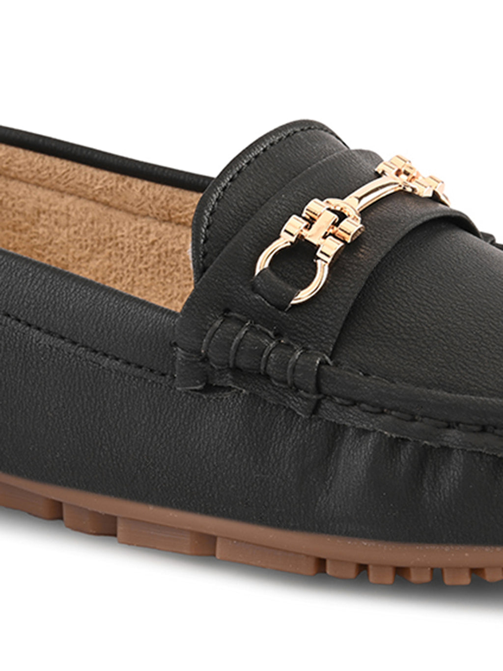 Classic Loafers with Metal Detail With Soft Insole Flats