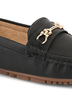 Classic Loafers with Metal Detail With Soft Insole Flats