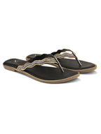 Traditional Slip-On Sandals with Stone-Styled Strap Design