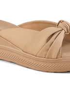 Stylish Knot Design Slip-On Wedge Sandal