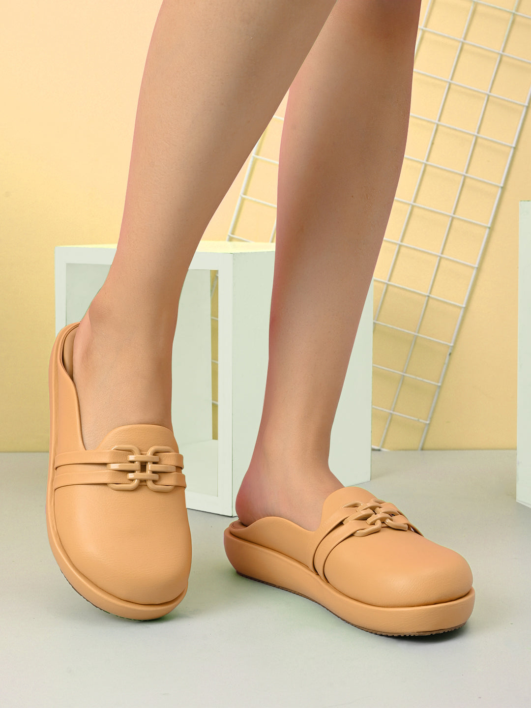 Slip-On Mules with Cushioned Footbed