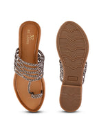 Multi-Strap Braided Toe-Ring Flats Slippers