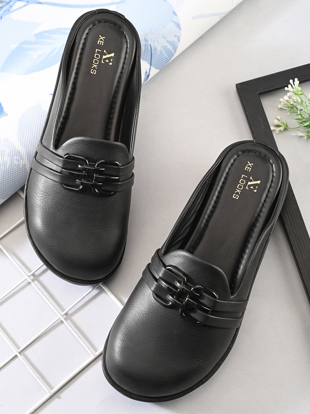 Slip-On Mules with Cushioned Footbed