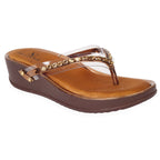 Graceful & Modern Stone Embellished Platform Slippers
