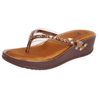 Graceful & Modern Stone Embellished Platform Slippers
