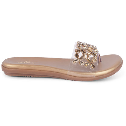 Elegant Stone Studded Fancy & Comfortable Flat Slippers