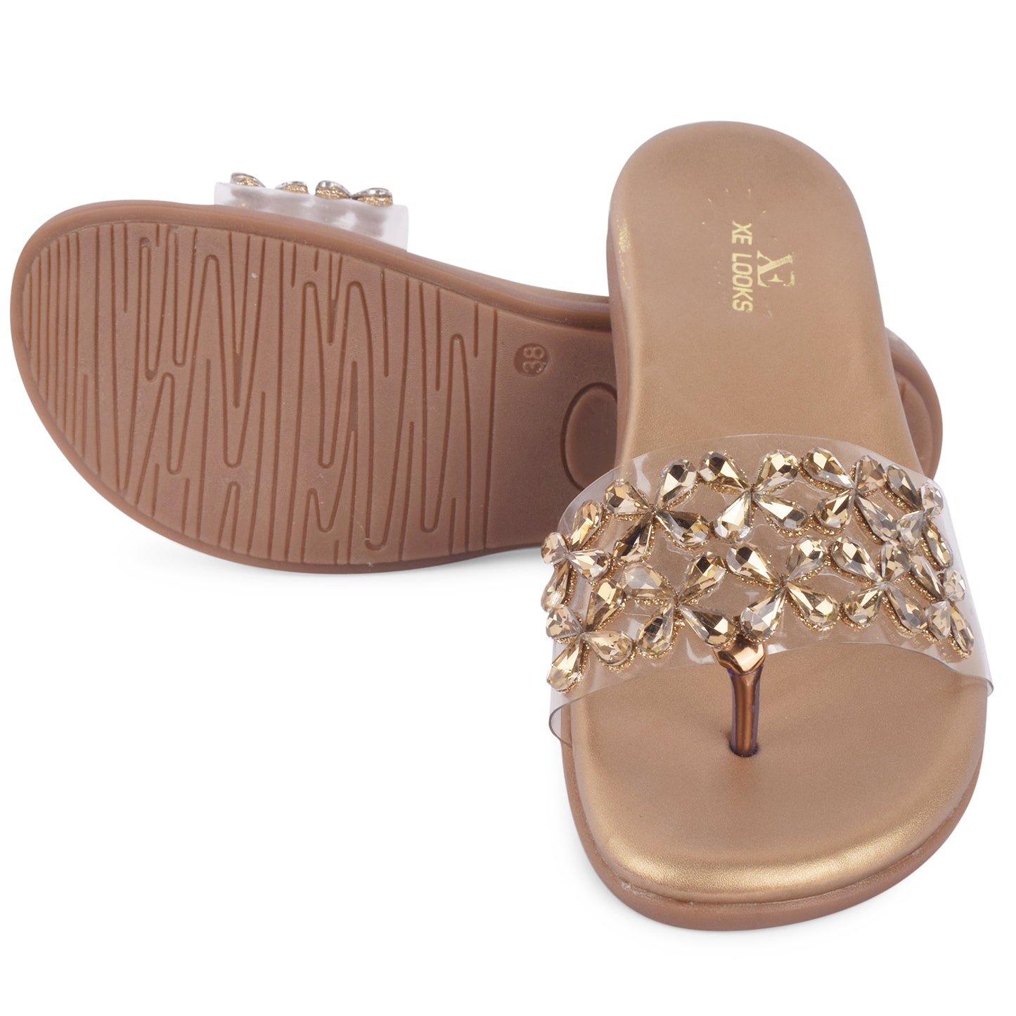 Elegant Stone Studded Fancy & Comfortable Flat Slippers