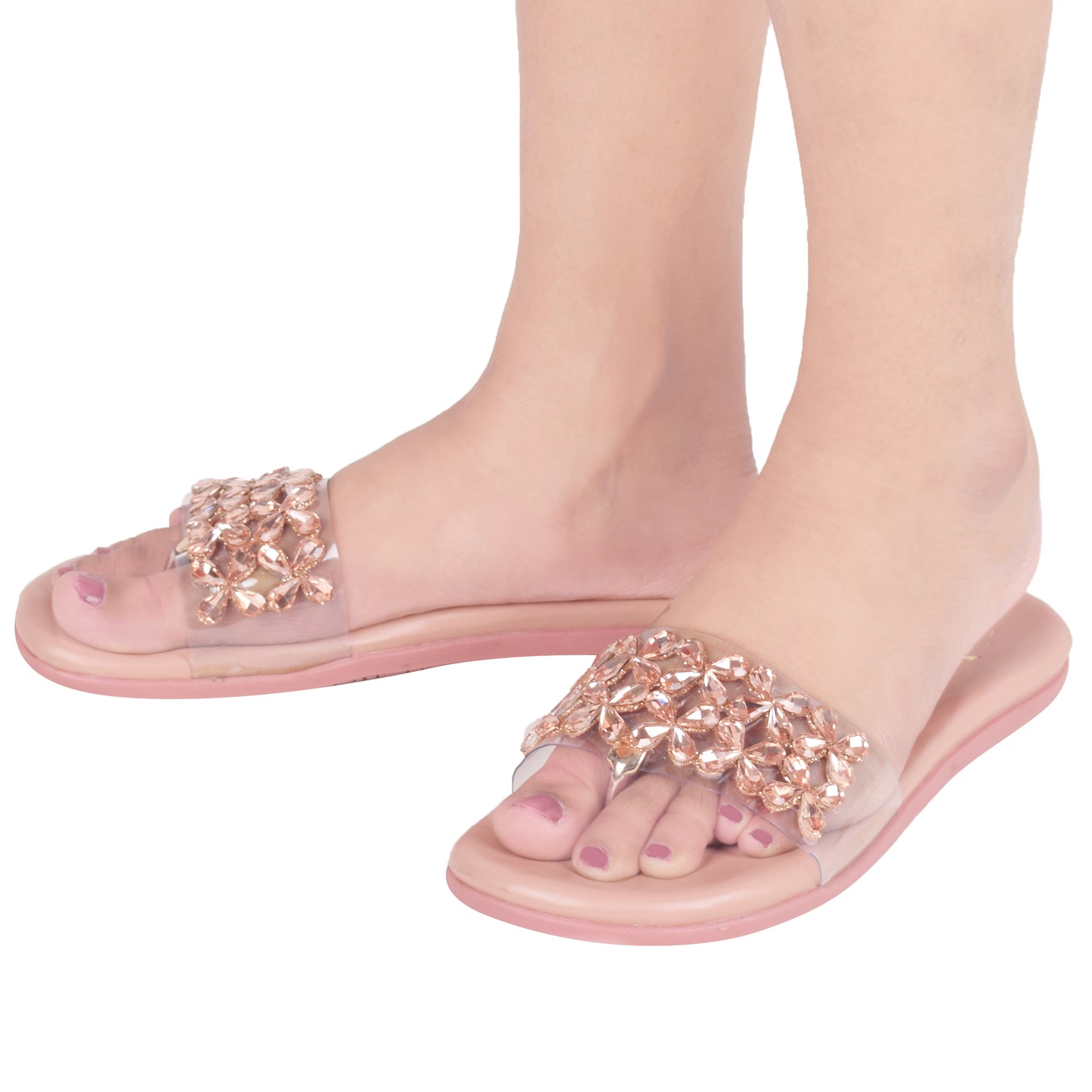 Elegant Stone Studded Fancy & Comfortable Flat Slippers