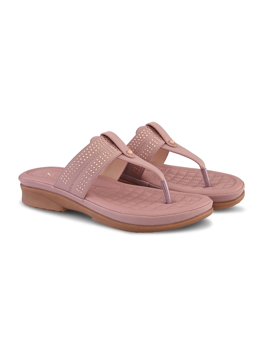 Lightweight Everyday Wear Embellished Comfort  Slippers
