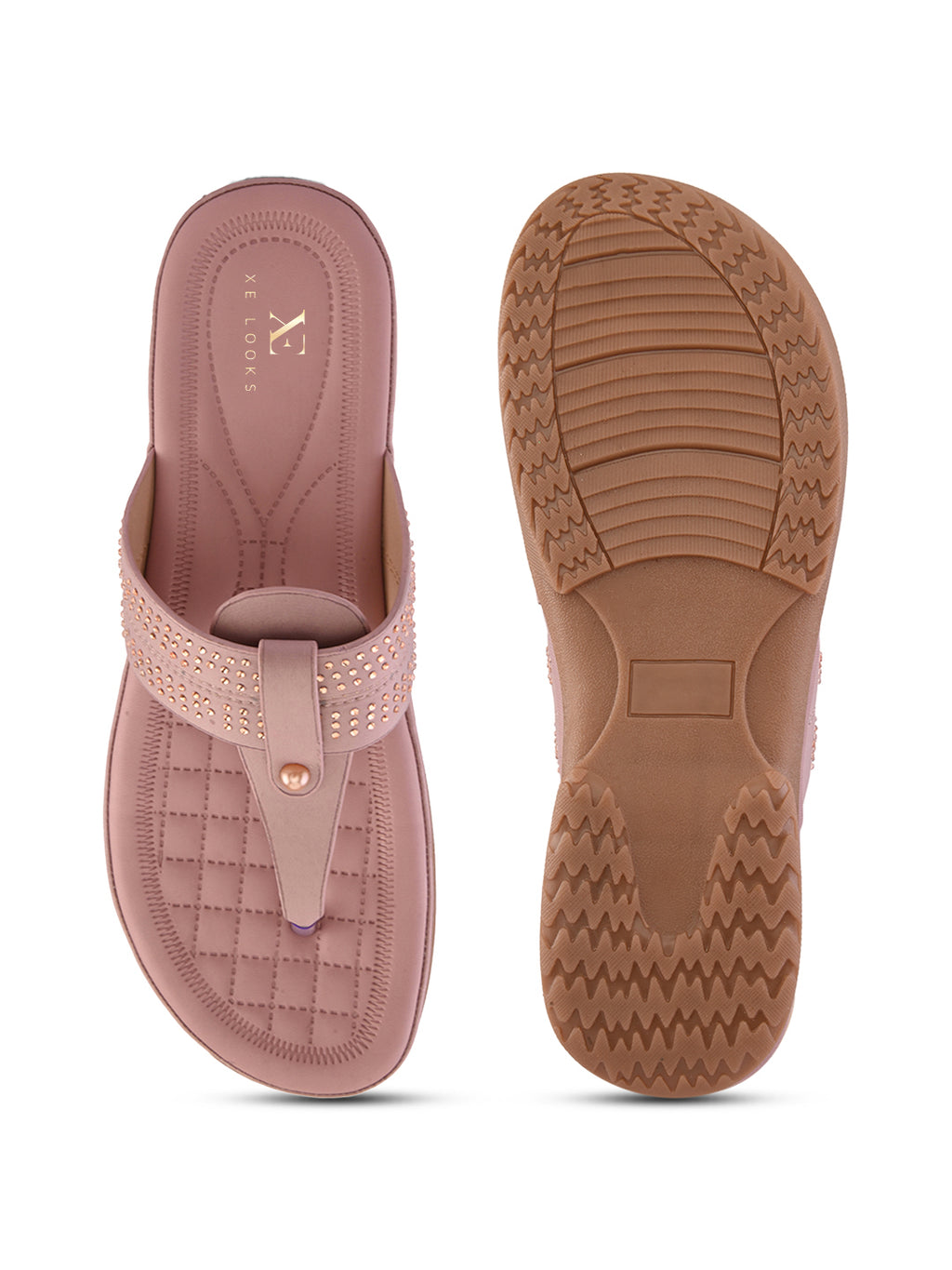 Lightweight Everyday Wear Embellished Comfort  Slippers