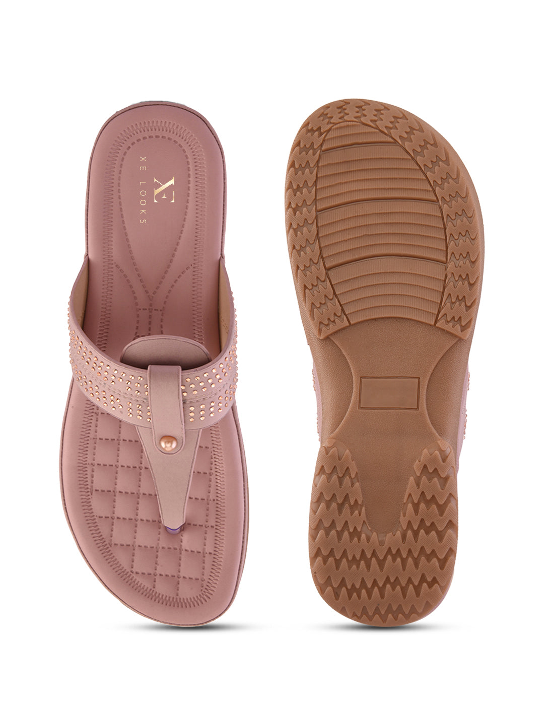 Lightweight Everyday Wear Embellished Comfort  Slippers