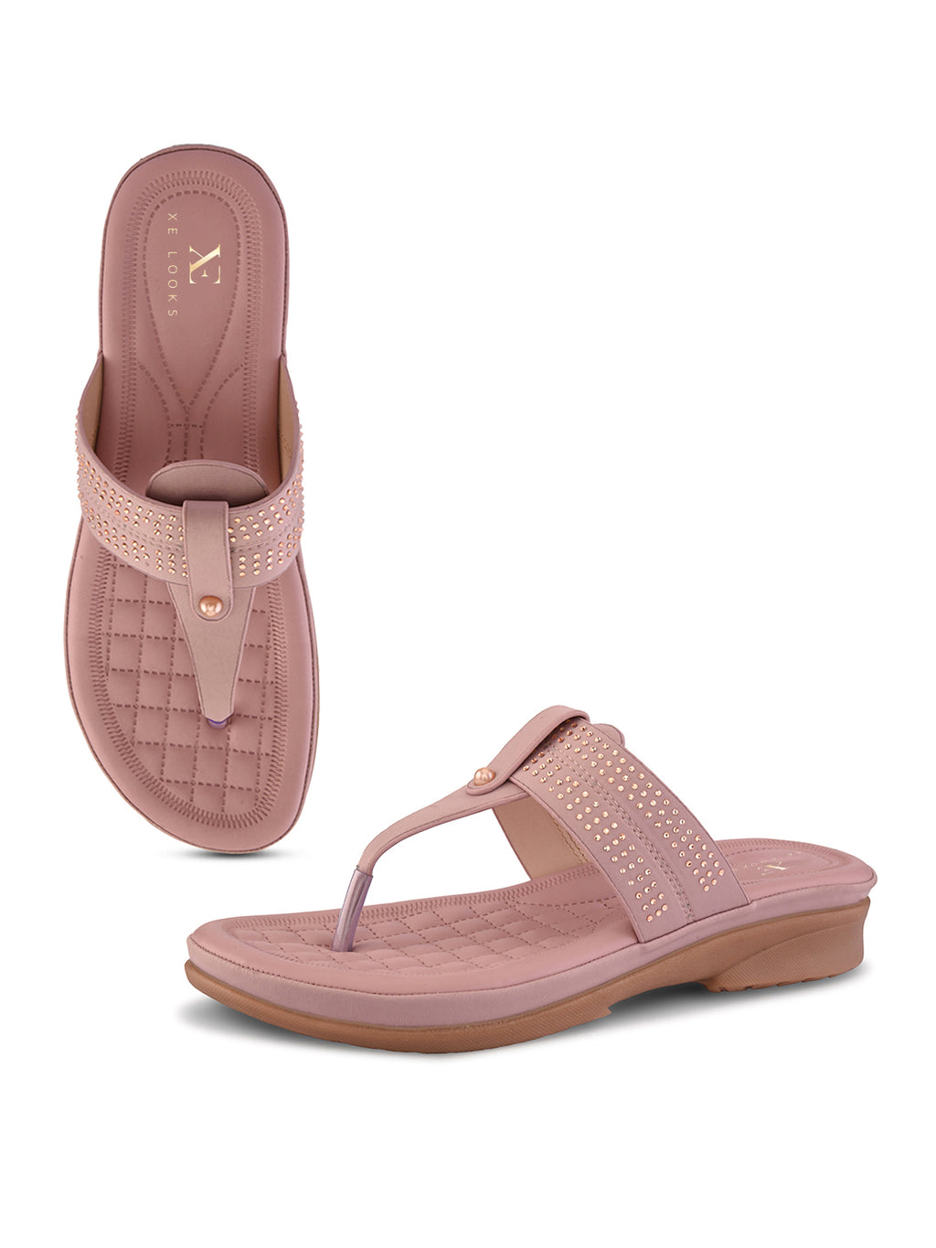 Lightweight Everyday Wear Embellished Comfort  Slippers