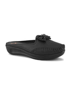 Stylish Slip-On Bow Mule Loafers