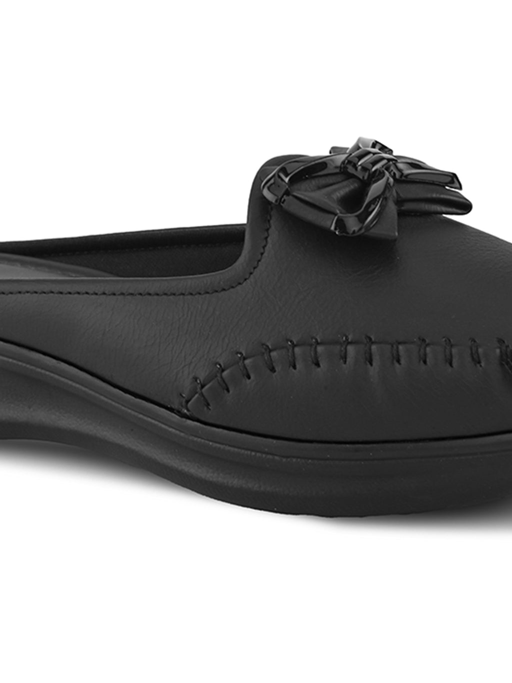 Stylish Slip-On Bow Mule Loafers