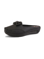 Stylish Slip-On Bow Mule Loafers