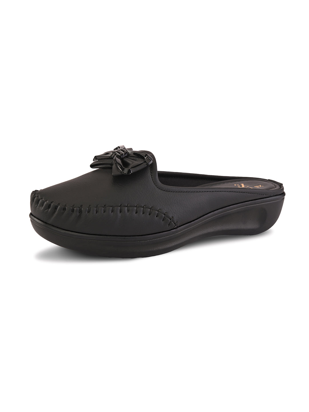 Stylish Slip-On Bow Mule Loafers