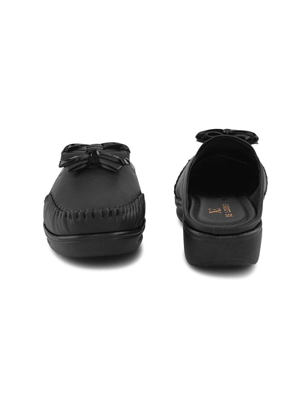 Stylish Slip-On Bow Mule Loafers