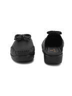 Stylish Slip-On Bow Mule Loafers