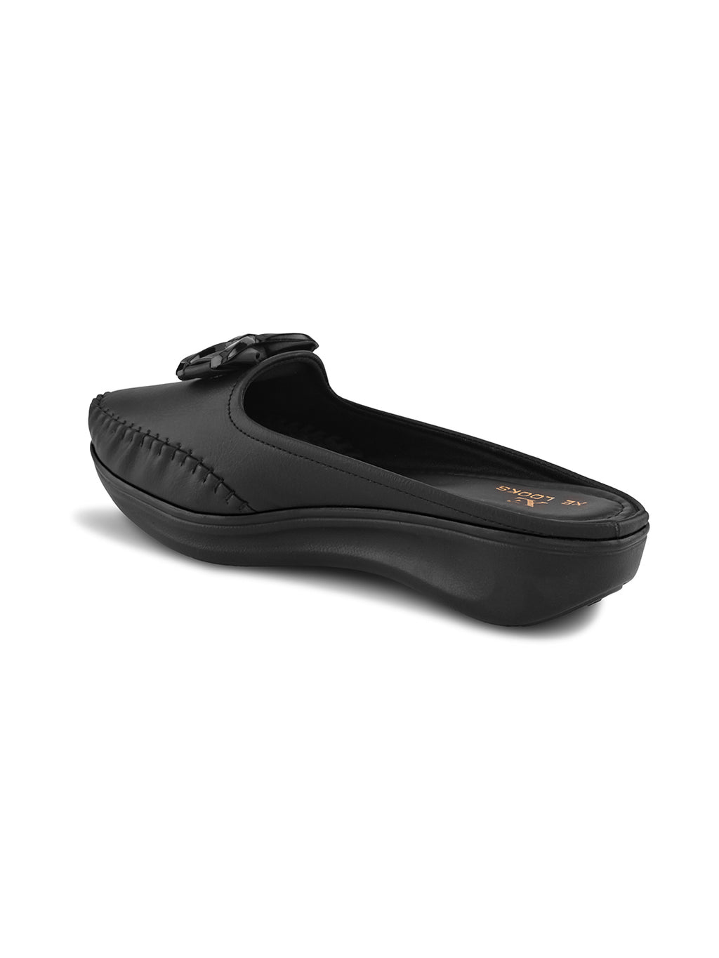 Stylish Slip-On Bow Mule Loafers