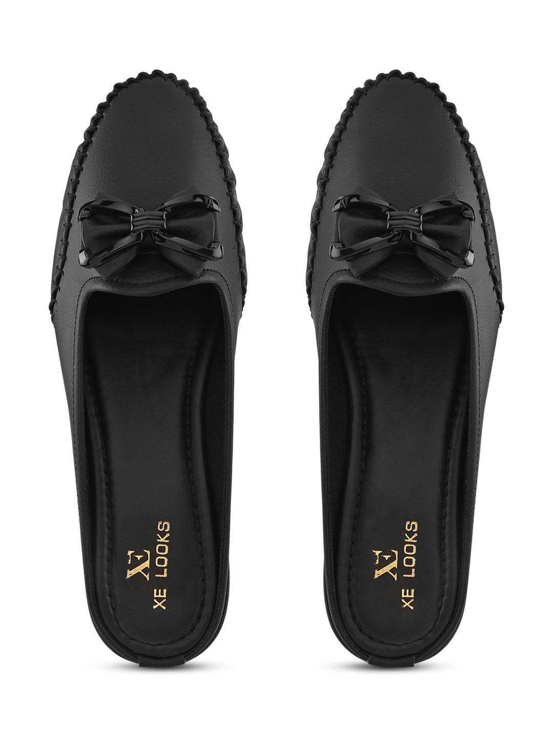 Stylish Slip-On Bow Mule Loafers